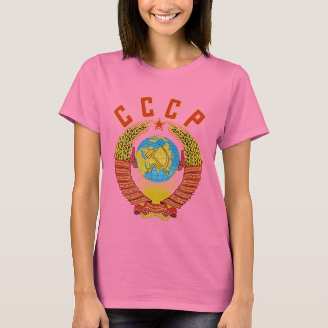 Sovjetisk Jacka av Arm CCCP-kvinnors t-shirt (Framsida)