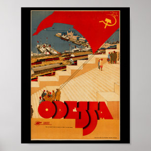 Sovjetisk Odessa Ukraina Cccp Ussr Vintage Affisch