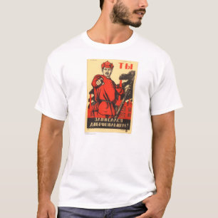 Sovjetisk propagandaaffisch t-shirt