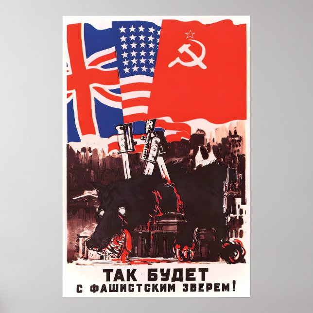 Sovjetisk propagandaposters Detta kommer att hända Poster (Framsidan)