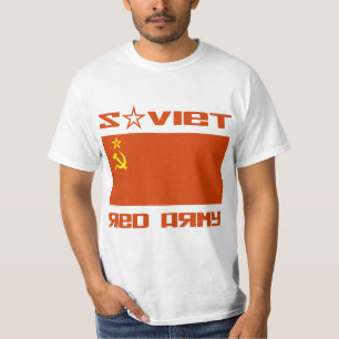 Sovjetisk röd arméflagga t-shirt