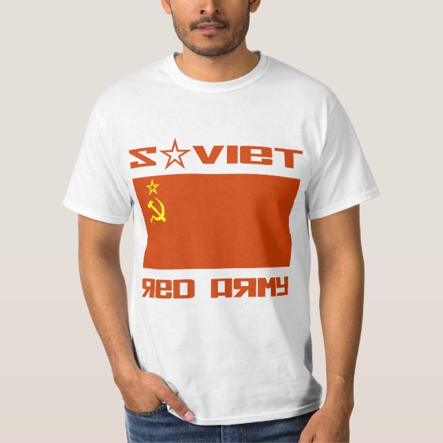 Sovjetisk röd arméflagga t-shirt (Framsida)