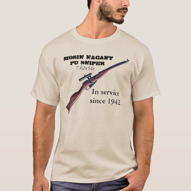 Sovjetisk rysk Mosin Nagant prickskyttskjorta T-shirt (Framsida)