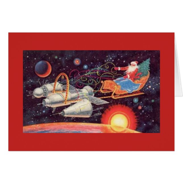 Sovjetisk Santa jul Hälsningskort (Framsidan Horizontal)