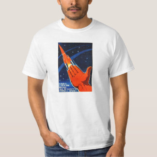 Sovjetisk skjorta för utrymmepropagandaaffisch t-shirt