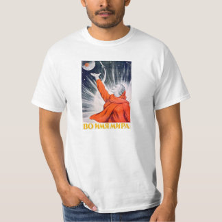 Sovjetisk skjorta för utrymmepropagandaaffisch t-shirt