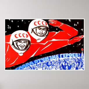 Sovjetisk utrymmepropagandaaffisch poster