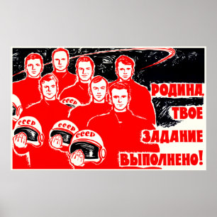 Sovjetisk utrymmepropagandaaffisch poster