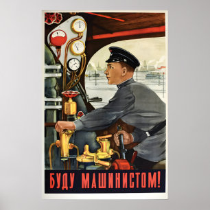 Sovjetiskt Rekryteringsaffisch Jag kommer att vara Poster