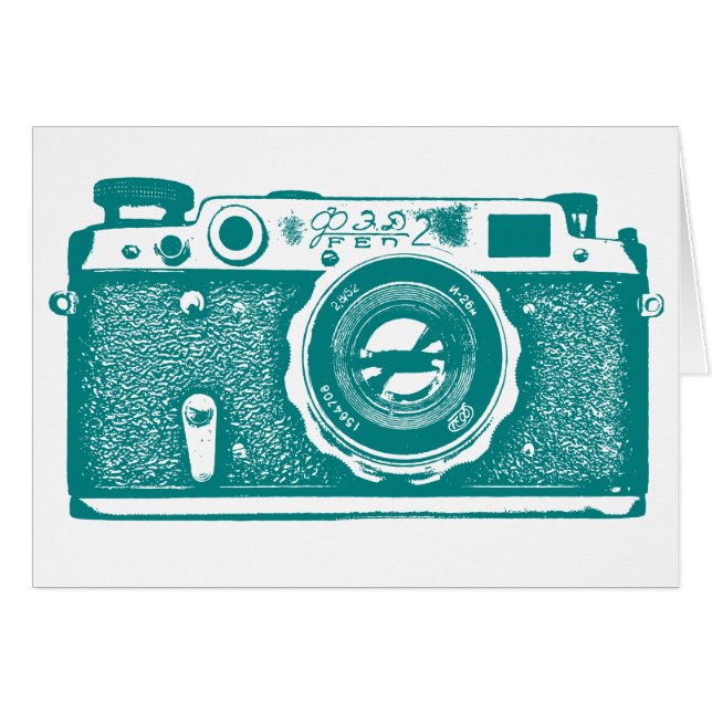 Sovjetkameran - Med Dk Cyan OBS Kort (Framsidan Horizontal)