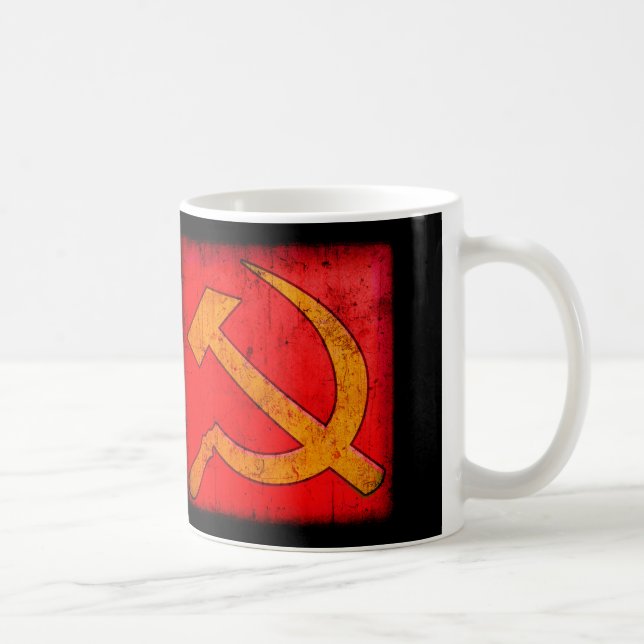 Sovjetkommunismen Hammer och Sickle Grunge Mugg (Höger)