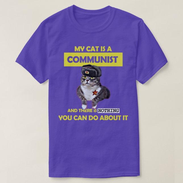 Sovjetkommunismens sovjetiska kattlapp min katt är t shirt (Design framsida)