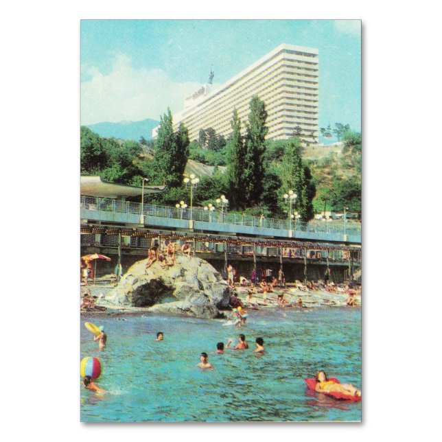 Sovjetkort Hotel Yalta (1979) Bordsnummer (Framsidan)