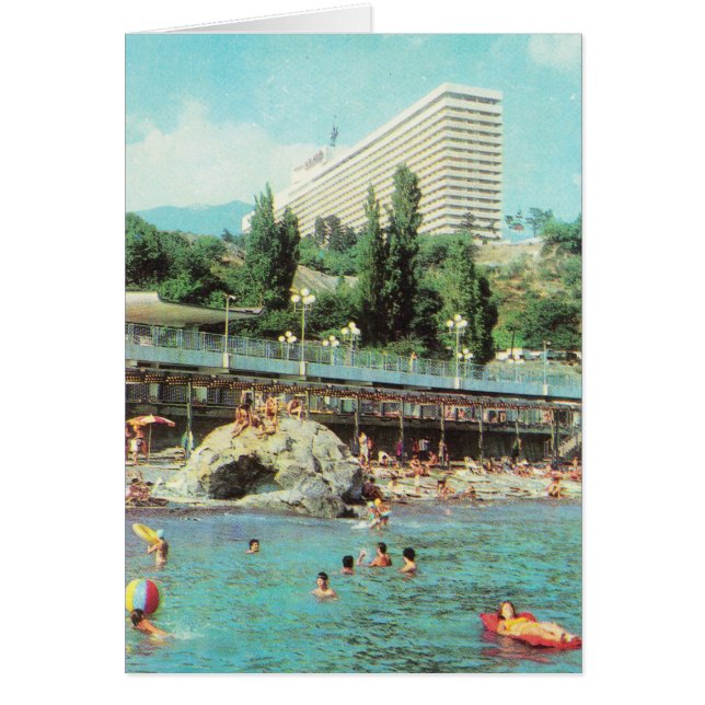 Sovjetkort Hotel Yalta (1979) Hälsningskort (Framsidan)