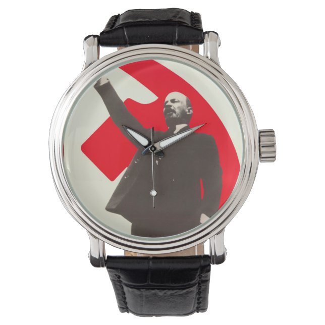 Sovjetpropaganda Lenin Vintage Armbandsur (Framsida)