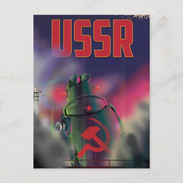 Sovjetryska Ryssland serie animations reseplakatsk Vykort (Framsida)