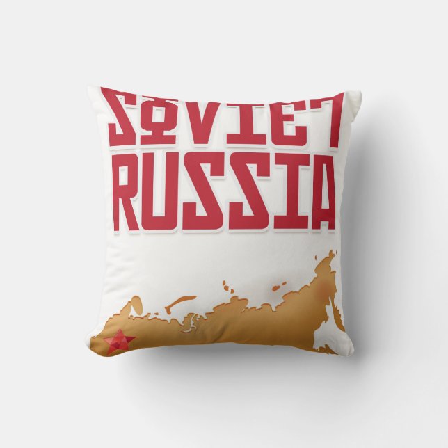 Sovjetryssland Vintage Resa Affisch Kudde (Framsida)