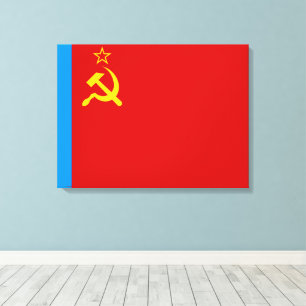 Sovjetrysslands flagga, USSR, CCCP, kommunism, Len Canvastryck