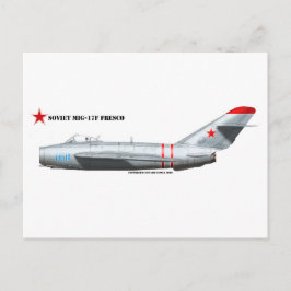 Sovjetsoldaten MiG-17F Fresco jet Vykort