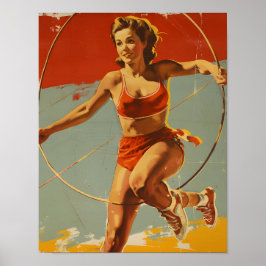 Sovjettiden Theckale Female Gymnastics Poster