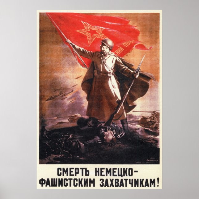 Sovjetunionen 1944 års Sovjetpropaganda Poster (Framsidan)
