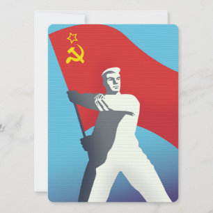 Sovjetunionen Arbetare Vintage konsttryck.