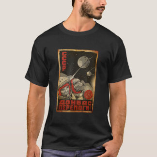 Sovjetunionen CCCP Ryssland Propaganda Hund i Sovj T Shirt