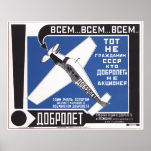Sovjetunionen Dobrolet Advertising 1923 Poster