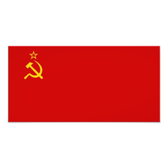Sovjetunionen Flagga Fototryck (Framsidan)