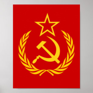 Sovjetunionen Flagga Poster