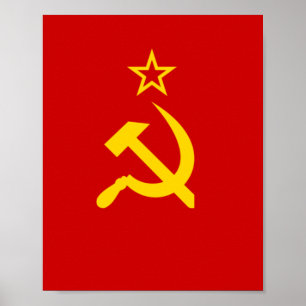 Sovjetunionen Flagga Poster