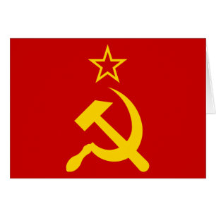 Sovjetunionen Flagga - Sovjetunionens Flagga Hälsningskort