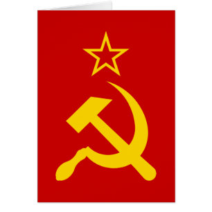 Sovjetunionen Flagga - Sovjetunionens Flagga Hälsningskort