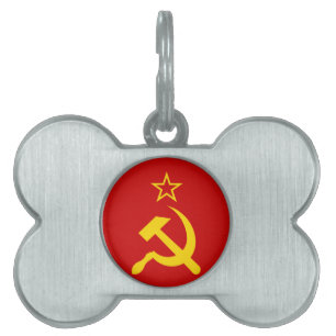 Sovjetunionen Flagga - Sovjetunionens Flagga ID-bricka Husdjur