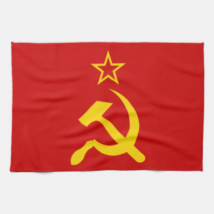 Sovjetunionen Flagga - Sovjetunionens Flagga Kökshandduk