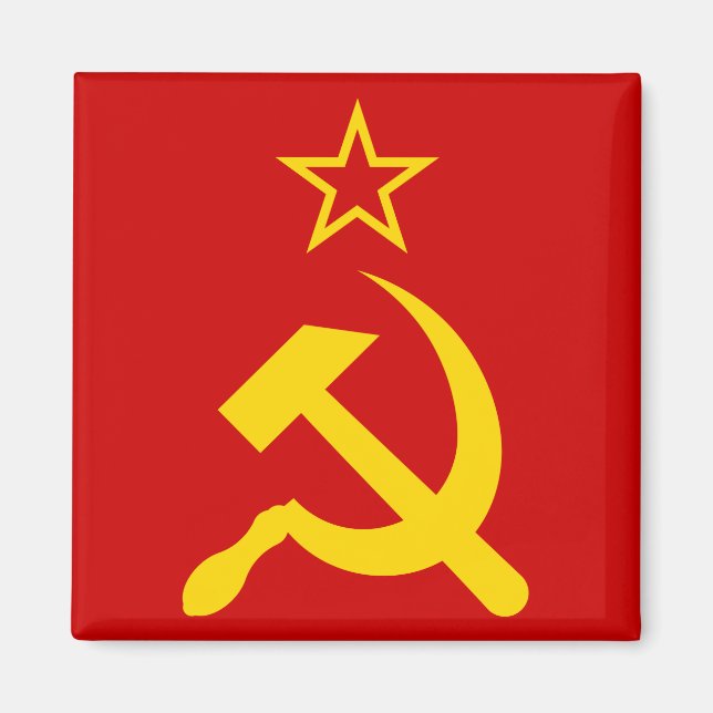 Sovjetunionen Flagga - Sovjetunionens Flagga Magnet (Framsidan)