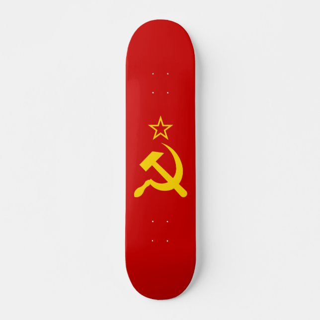 Sovjetunionen Flagga - Sovjetunionens Flagga Mini Skateboard Bräda 18,5 Cm (Framsida)