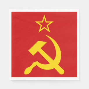 Sovjetunionen Flagga - Sovjetunionens Flagga Pappersservett