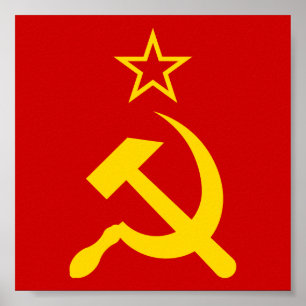 Sovjetunionen Flagga - Sovjetunionens Flagga Poster