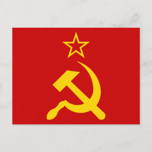 Sovjetunionen Flagga - Sovjetunionens Flagga Vykort