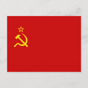 Sovjetunionen Flagga Vykort