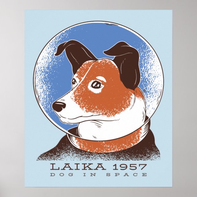 Sovjetunionen i Laika 1957 års Hund Poster (Framsidan)