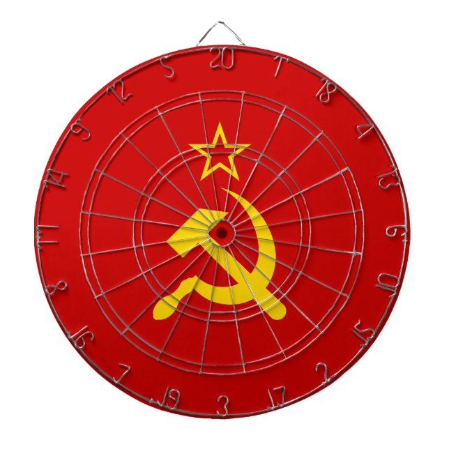 Sovjetunionen (kommunistisk Hammer och sickle) Darttavla (Framsidan)