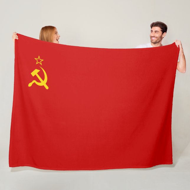 Sovjetunionen (kommunistisk Hammer och sickle) Fleecefilt (På plats)