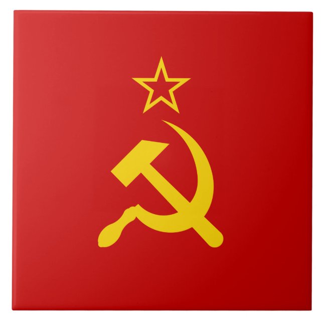 Sovjetunionen (kommunistisk Hammer och sickle) Kakelplatta (Framsidan)