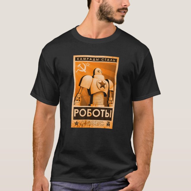 Sovjetunionen Retro Propaganda Vintage Waterco T Shirt (Framsida)