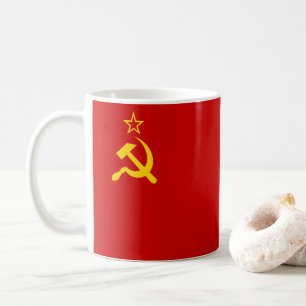 Sovjetunionen Sovjet Kommunistisk Skära och Hammar Kaffemugg