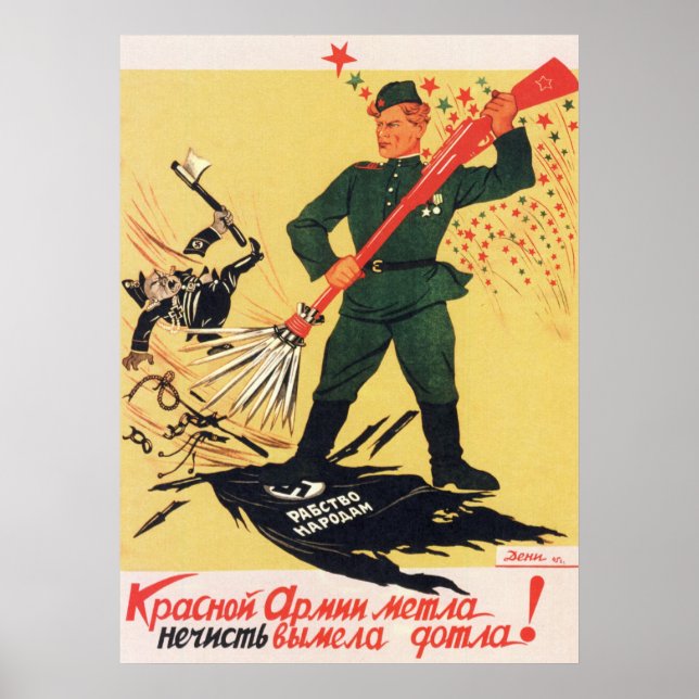 Sovjetunionen Sovjetpropaganda 1945 Poster (Framsidan)