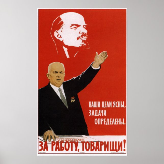 Sovjetunionen Sovjetpropaganda Nikita Khrushchev 1 Poster (Framsidan)