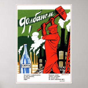 Sovjetunionen Sovjetunionen Anti-Alcohol 1930 Poster